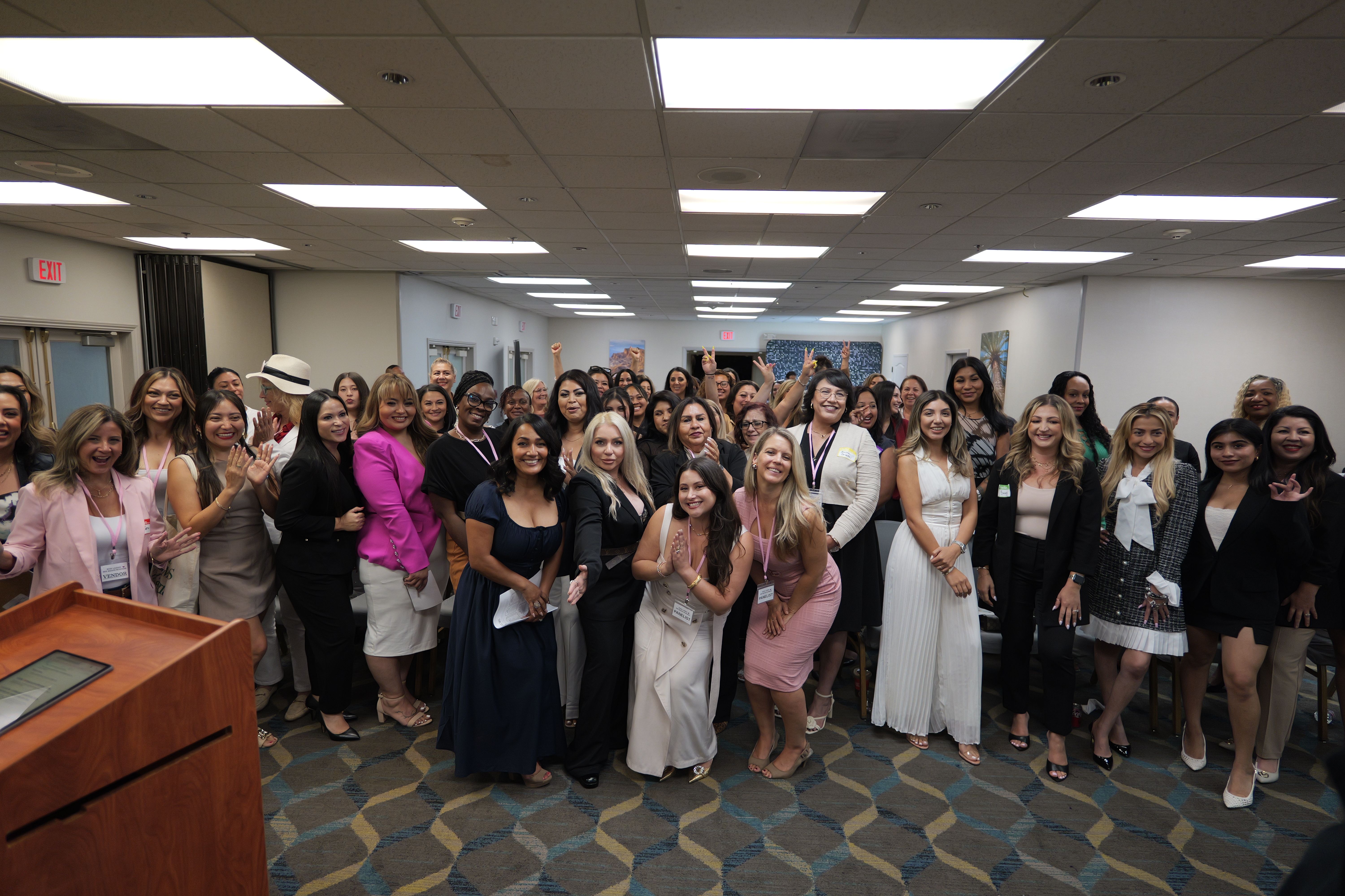 Women connecting at a Boss Ladies event